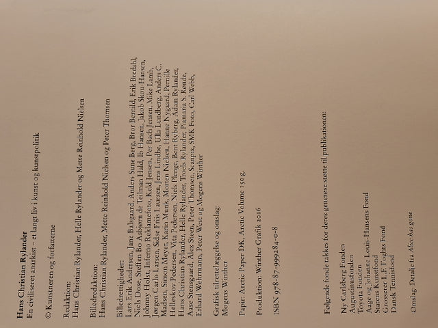 Bog Hans Christian Rylander Civiliseret Anarkist